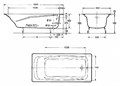 JACOB DELAFON REPOS E2904-00 Ванна чугунная 180*85 см с ножками E2904-00