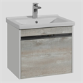 Акватон Капри BD 1A230101KPDA0 Тумба под умывальник 60 см, цвет Бетон пайн +Santek МИРАНДА  BD 1.WH30.2.421 умывальник 60 см 1A230101KPDA0