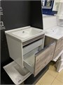 Акватон Капри BD 1A230101KPDA0 Тумба под умывальник 60 см, цвет Бетон пайн +Santek МИРАНДА  BD 1.WH30.2.421 умывальник 60 см 1A230101KPDA0