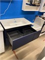 Roca Pilar 80 A857669521 Тумба, синяя + Roca Victoria 80 32799C000 Раковина мебельная A857669521