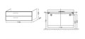 Тумба под раковину Jacob Delafon Rythmik EB1305-E70 плюс Мебельная раковина Jacob Delafon Rythmik EXM112-00 120 накладная, для двоих, белая, с 2 отверстиями. 13889