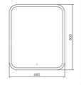 Silver mirrors "Стив" 680х800 (сенсорный выключатель) зеркало LED-00002812 LED-00002812