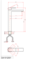 DK Bayern.Liszt DA1512001 Смеситель для раковины высокий хром DA1512001