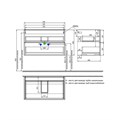 IDDIS Bild BIL80G0i95K Тумба подвесная 80 см Темно-серый  + IDDIS 0138000i28 Умывальник мебельный 80 см, 013 BIL80G0i95K