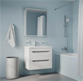 Iddis Sky 70 BD SKY70W0i95 Подвесная тумба, белый + Kirovit Фостер 70 FSR 70 Умывальник мебельный, белый SKY70W0i95