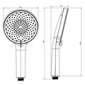 Am.Pm X-Joy BD F0285A000 Ручной душ, 120 мм, 3 режима, хром/белый F0285A000
