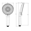 Am.Pm X-Joy BD F0285A022 Ручной душ, 120 мм, 3 режима, черный матовый F0285A022