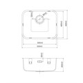 Мойка кухонная IDDIS Mate MAT53S0i77 сатин, 533*433 мм MAT53S0i77