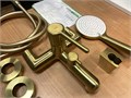 Смеситель для ванны с душевым набором IDDIS Aiger AIGMG00i02WA золотой матовый AIGMG00i02WA