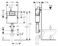 Geberit 109.100.00.1 бачок смывной Delta скрытого монтажа, 12 см, 6/3.5 л 109.100.00.1