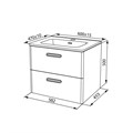 IDDIS Brick BRI60W0i95 Тумба с умывальником 60 см, подвесная BRI60W0i95