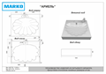 Марко 52386001 Ариэль 60 Раковина над стиральной машиной (Белый мрамор) 52386001