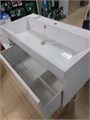 IDDIS Rise BD RIS90W0i95 Тумба подвесная, белая, 90 см плюс Марко 50209001 Раковина Слим 90 (Белый мрамор) 14399