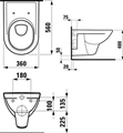 LAUFEN PRO Унитаз подвесной 8.2095.0.000.000.1 гор. вып. 56*36 (белый) + Berges 015103 GEO SO Сиденье 8.2095.0.000.000.