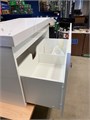 IDDIS Rise BD RIS90W0i95 Тумба подвесная, белая, 90 см  + Марко 50209001 Раковина Слим 90 (Белый мрамор) RIS90W0i95