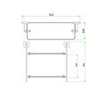 SMARTSANT Модерн SM02081AA_R Полка двухуровневая стеклянная 36.2х41.2 см SM02081AA_R