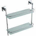 SMARTSANT Модерн SM02081AA_R Полка двухуровневая стеклянная 36.2х41.2 см SM02081AA_R