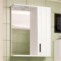 Style Line Агава 29200 Шкаф зеркальный 60 см с подсветкой, выключателем и розеткой, белый 29200