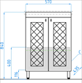 Style Line 17212 Канна Тумба напольная 60 c раковиной Lavelly Square 60 Размер: 605*460*830мм 17212