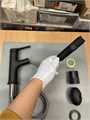 Am.Pm X-Joy BD F85B02922 Смеситель для умывальника с вытяжным изливом, черный F85B02922