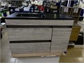 Style Line 18360п Берлин Тумба подвесная 90  + раковина BD в ассортименте черная, чаша справа 18360п