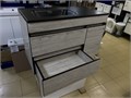 Style Line 18360п Берлин Тумба подвесная 90  + раковина BD в ассортименте черная, чаша справа 18360п