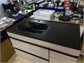 Style Line 18360п Берлин Тумба подвесная 90  + раковина BD в ассортименте черная, чаша справа 18360п