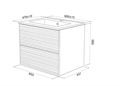 IDDIS Bild BIL60V0i95 Тумба подвесная, 60 см, дуб светлый + Style Line BD ADB-104B Раковина Lavelly Square 600, белая BIL60V0i95