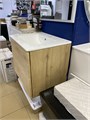 IDDIS Bild BIL60V0i95 Тумба подвесная, 60 см, дуб светлый + Style Line BD ADB-104B Раковина Lavelly Square 600, белая BIL60V0i95