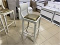 Барный стул Scavolini Grand Relais из бука, отделка бежевый RAL 1013 + золото 14524