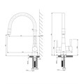 Lemark Комфорт LM3075C Смеситель для кухни, с гибким изливом, с подключением к фильтру питьевой воды, хром/чёрный LM3075C