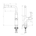 Lemark "Урсус" LM7205BL Смеситель для кухни с высоким поворотным изливом, черный. LM7205BL