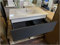 IDDIS Bild BIL80G0i95K Тумба подвесная 80 см Темно-серый  + IDDIS 0138000i28 Умывальник мебельный 80 см, 013 BIL80G0i95K