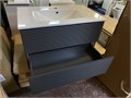 IDDIS Bild BIL80G0i95K Тумба подвесная 80 см Темно-серый  + IDDIS 0138000i28 Умывальник мебельный 80 см, 013 BIL80G0i95K