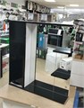 Style Line Жасмин 29108 Шкаф зеркальный 75 см с подсветкой и розеткой, чёрный глянец 29108