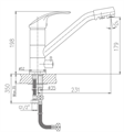 Haiba HB4321-5 Смеситель для кухни с подключением фильтра питьевой воды HB4321-5