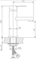 Haiba HB1002 Смеситель для раковины, хром HB1002