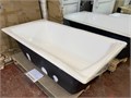 JACOB DELAFON BIOVE  150*75 BD E6D903-0 Ванна чугунная (белый расположение перелива стандартное) с ножками E4113-NF в комплекте E6D903-0