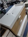 JACOB DELAFON RYTHMIK 99,5 BD EB1304-E70 Тумба под раковину (подвесная, дуб арлингтон) плюс JACOB DELAFON OLA BD EXUA112-00 Раковина (накладная, (100*46), белый) 13907