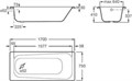 Стальная ванна 170х75 Roca Body Plus 237950000 белый 3,5 мм толщина + ножки для стальных ванн Roca 291021000 237950000