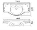 Roca AMERICA 327205000 умывальник 105 см 327205000