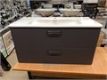 IDDIS Brick 100 BD BRI10G0i95 Тумба подвесная, серый + IDDIS 0101000i28 Edifice/Brick Умывальник мебельный, 100 см BRI10G0i95