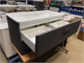 IDDIS Brick 100 BD BRI10G0i95 Тумба подвесная, серый + IDDIS 0101000i28 Edifice/Brick Умывальник мебельный, 100 см BRI10G0i95