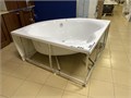 Aquatek BD KAL146-0000045 Калипсо Акриловая угловая ванна 146х146 с фронтальным экраном, без гидромассажа, вклеенный цельносварной металлический каркас BD KAL146-0000045