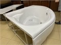 Aquatek BD KAL146-0000045 Калипсо Акриловая угловая ванна 146х146 с фронтальным экраном, без гидромассажа, вклеенный цельносварной металлический каркас BD KAL146-0000045