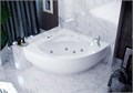 Aquatek BD KAL146-0000045 Калипсо Акриловая угловая ванна 146х146 с фронтальным экраном, без гидромассажа, вклеенный цельносварной металлический каркас BD KAL146-0000045