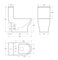 BelBagno BB8618CPR-MN/SC LOUNGE Унитаз-моноблок с сиденьем дюропласт soft close BB8618CPR-MN/SC