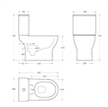 Унитаз компакт BelBagno steam BB130CPR + BB130T  + IDDIS ID 126 Dp Sc Сиденье для унитаза, soft close, дюропласт BB130CPR