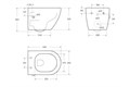BelBagno UNO BB3105CHR-BS/SC Унитаз подвесной с сиденьем и креплением с функцией биде и смесителем. 14767