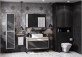 AQUATON Лофт Урбан 100 1A247701LQX60 Тумба под раковину 1000х450х510 2 ящика, графит\орегон 1A247701LQX60